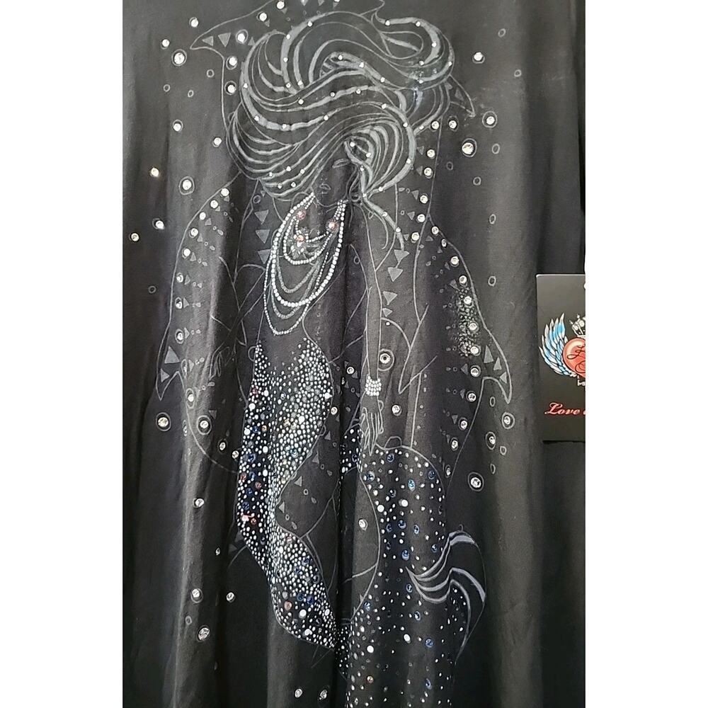 Konquest Key by key closet Los Angeles rhinestone Mermaid Top NWT small A103